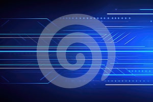 Blue tech circuit board lines background Generative ai