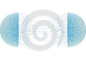 Blue tech halftones dots abstract minimal background