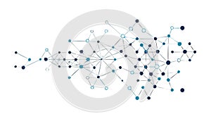 Blue Tech Network Mesh Abstract Background, vector design Generative AI