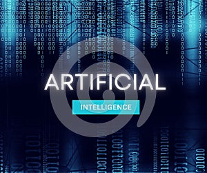 Artificial Intelligence and Big Data Technology Concept