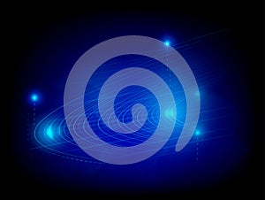 Blue techno abstraction