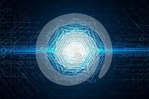 Blue techno background