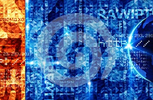 Blue Techno Background