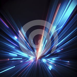 Blue techno sci-fi background, ai generation