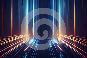 Blue techno sci-fi background, ai generation