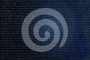 Blue technological modern abstract background with numbers, background for design, close-up, copy space