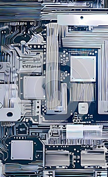 Blue technology chip background