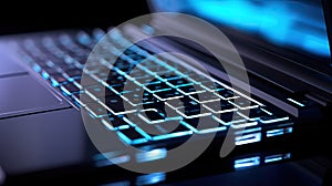 blue technology hardware background