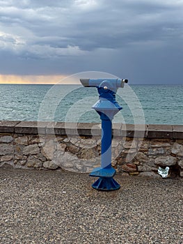 Blue Telescope at the observation deck