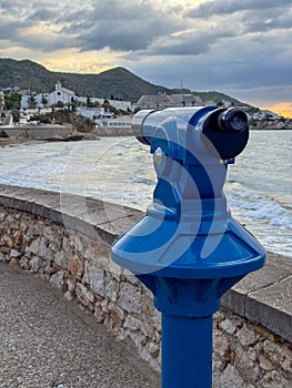 Blue Telescope at the observation deck