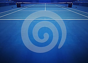 Blue Tennis Court Sport