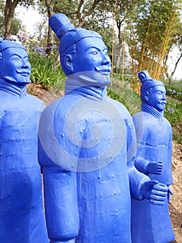 Blue terracota warrior photo