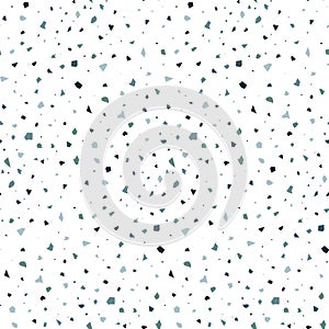 Blue terrazzo seamless pattern. Abstract repetitive background. photo