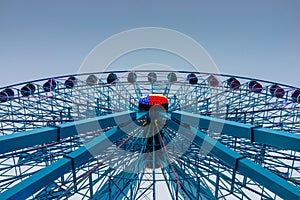 Blue Texas Ferris Wheel with Blue Sky