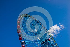 Blue Texas Ferris Wheel with Blue Sky