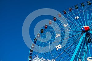 Blue Texas Ferris Wheel with Blue Sky