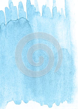 Blue texture flower love watercolor background, raster illustration