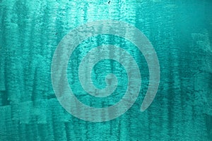 Blue texture made of plastic. Scratches on plastic. Dirty surface