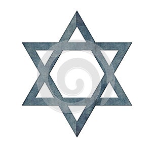 Blue Textured Star of David