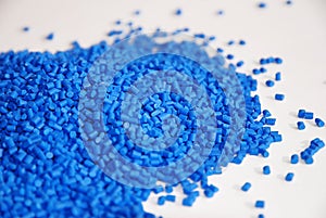 Blue thermoplastic resin photo