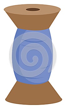 Blue thread, illustration, vector