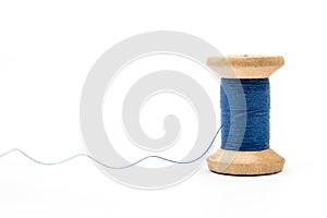 Blue thread spool
