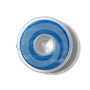 Blue Thread Spool on White