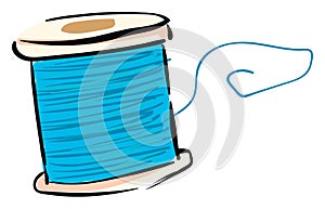 Blue thread vector illustration