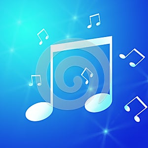 Blue thumbnail with music symbol