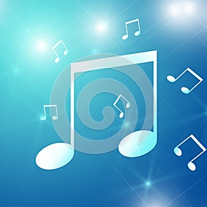 Blue thumbnail with music symbol