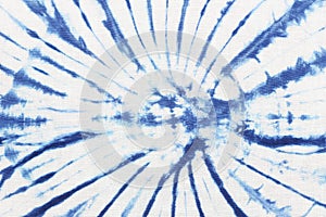 Blue tie dye fabric texture background