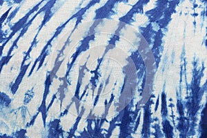 Blue tie dye fabric texture background