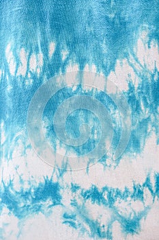 Blue tie dye fabric  use for abstract background.