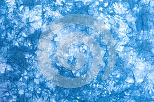 Blue tie dye pattern abstract background photo