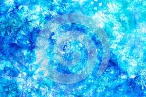 Blue tie dye pattern abstract background