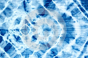 Blue tie dye pattern abstact background.