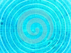 Blue tile background with concentric water ripples