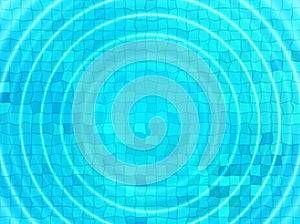 Blue tile background with concentric water ripples