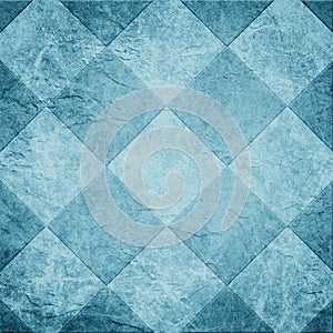 Modrý dlaždice ilustrácie alebo abstraktné diamant alebo blokovať tvar vzor na starý starodávny textúra 
