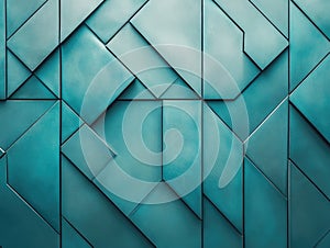 Blue Tile Wall Close Up