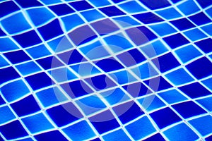 Blue tiled pool background