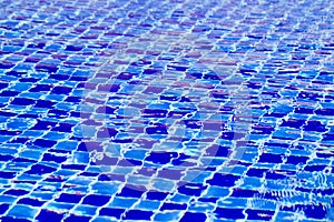 Blue tiled pool background