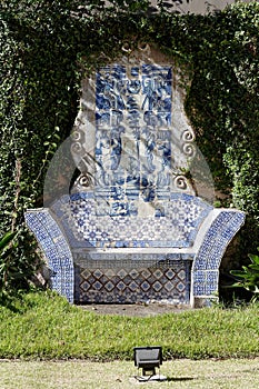 Blue tiles Bench Petropolis photo