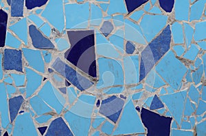 Blue tiles mosaic