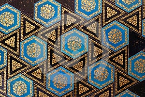 Blue Tiles in Tiled Kiosk, Istanbul Archaeology Museum, Istanbul, Turkey