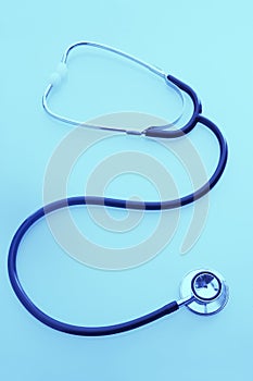 Blue Tinted View Of Stethoscope
