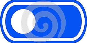 blue toggle off icon,vector illustration.