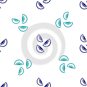 Blue Tomato icon isolated seamless pattern on white background. Vector