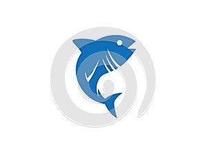 Blue tona for logo design illustration fish icon