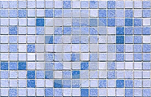 Blue tone mosaic tiles seamless